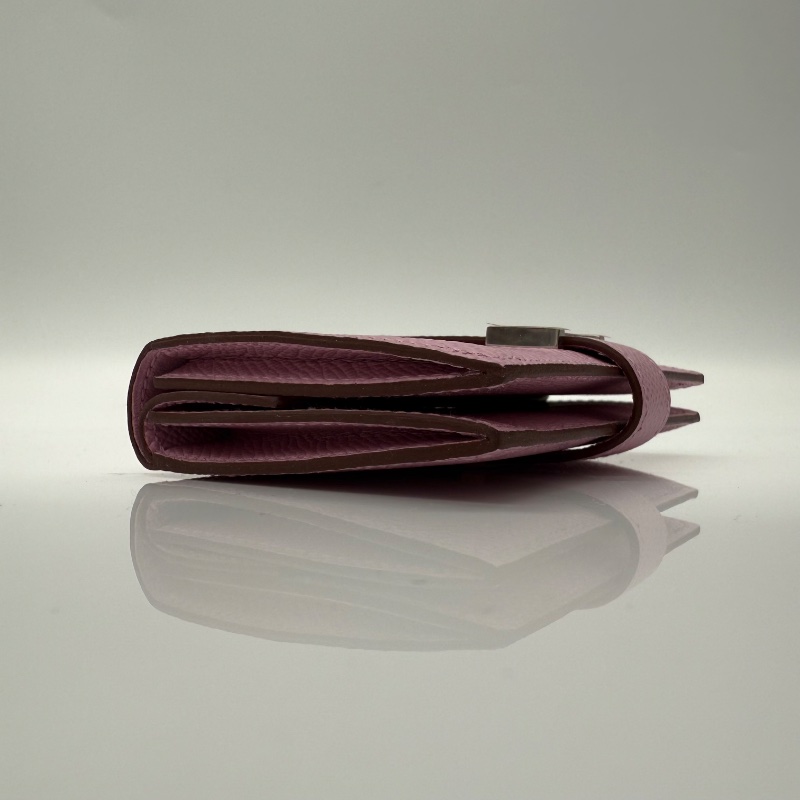 Hermes Constance 康康 櫻花粉 U刻 中短夾-8