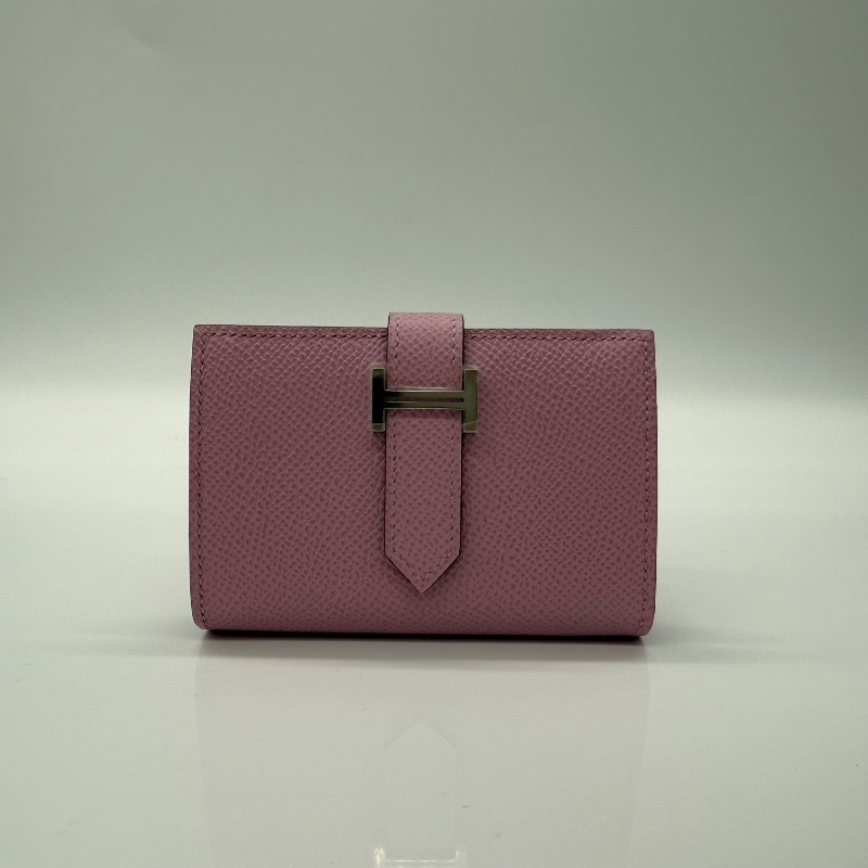 Hermes Constance 康康 櫻花粉 U刻 中短夾-9