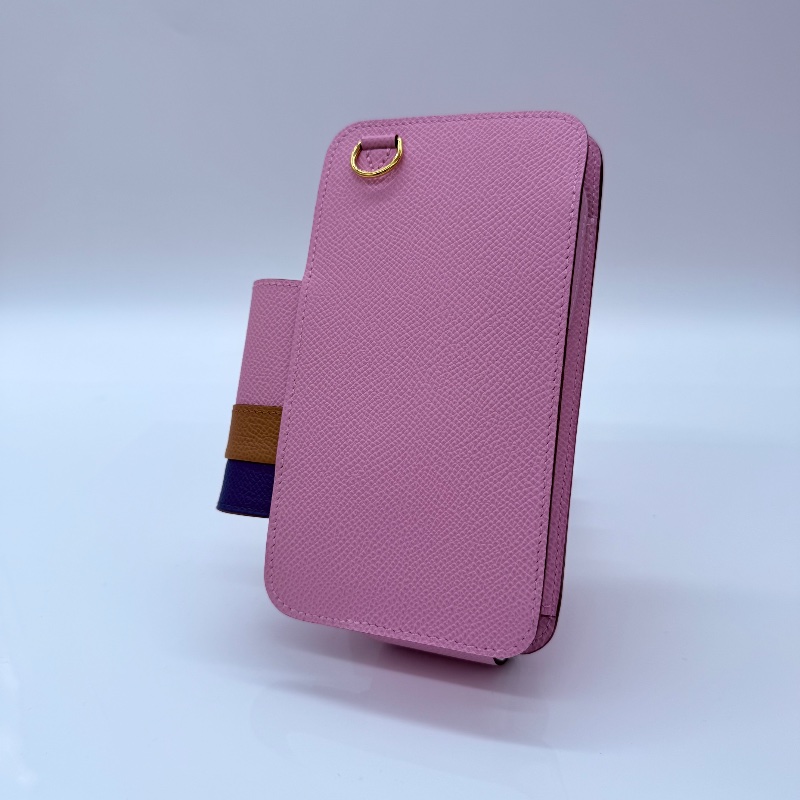 Hermes Cargo U刻 櫻花粉 牛皮 手機包-1
