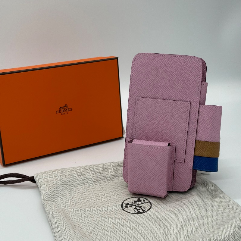 Hermes Cargo U刻 櫻花粉 牛皮 手機包-2