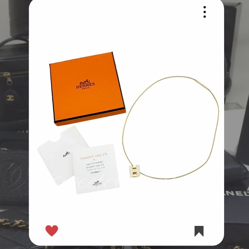 💖 9 月新品上架 🔥💖 ✨超美新到 !HERMES H CUBE 白金經典項鏈 HERMES H POP 🔥 HERMES熱賣款 HERMES NECKLACE-1