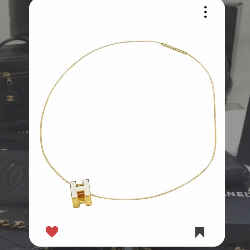 💖 9 月新品上架 🔥💖 ✨超美新到 !HERMES H CUBE 白金經典項鏈 HERMES H POP 🔥 HERMES熱賣款 HERMES NECKLACE-2