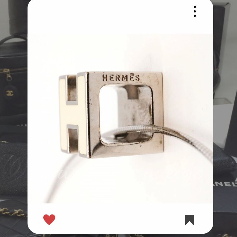 💖 9 月新品上架 🔥💖 ✨超美新到 !HERMES H CUBE 銀白色 經典項鏈 HERMES H POP 🔥 HERMES熱賣款 HERMES NECKLACE-7