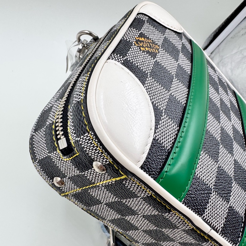 LV / 路易威登 黑白棋盤格拼色 Mini Luggage BB手提肩挎包-9