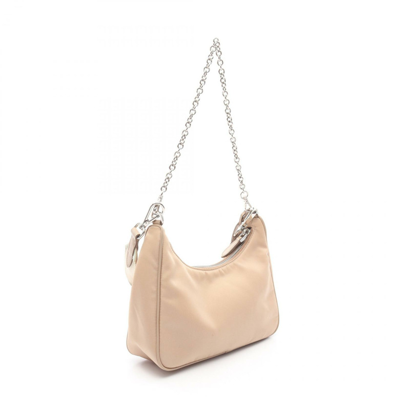 PRADA Re-Edition 2006 刺繡斜紋 RIAMO FI 鏈條單肩包 1BH204 尼龍-1