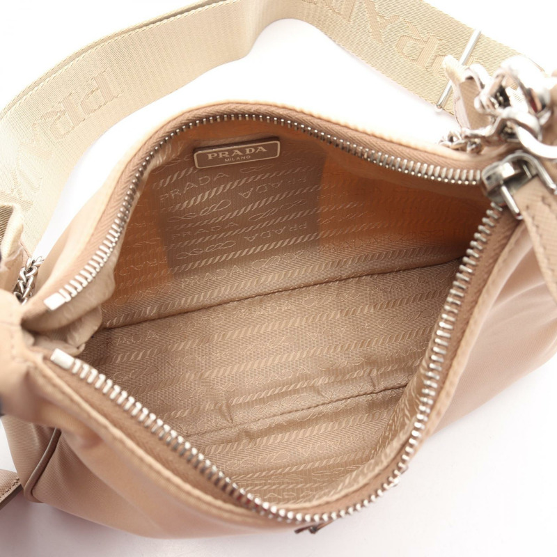 PRADA Re-Edition 2006 刺繡斜紋 RIAMO FI 鏈條單肩包 1BH204 尼龍-2