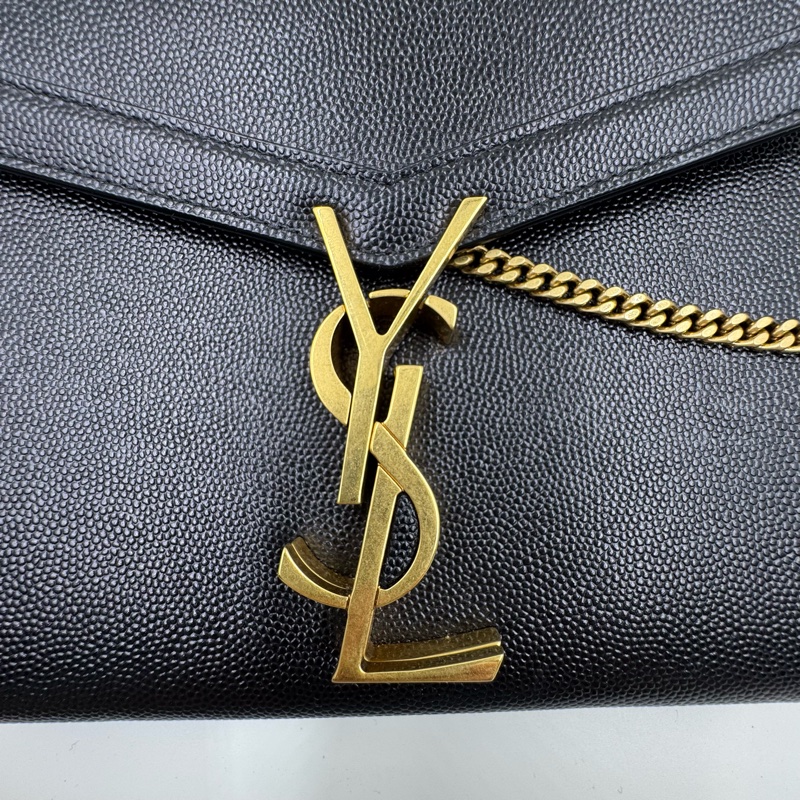 YSL / 聖羅蘭 黑金魚子醬爆款 郵差包-2