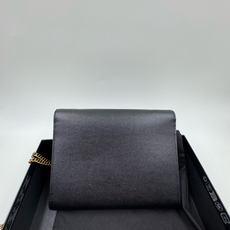 YSL / 聖羅蘭 黑金魚子醬爆款 郵差包-7