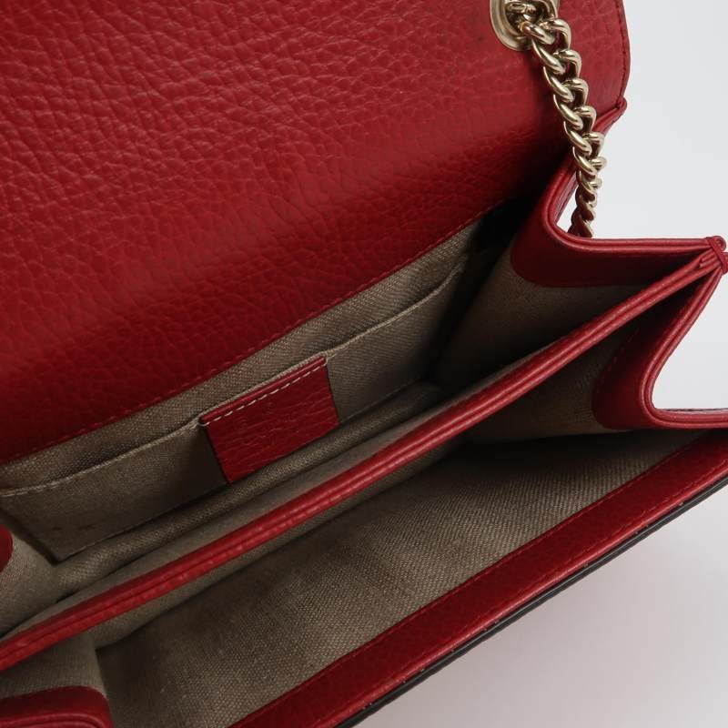 Gucci Interlocking 牛皮 純色 互扣式 雙G 單肩包-6