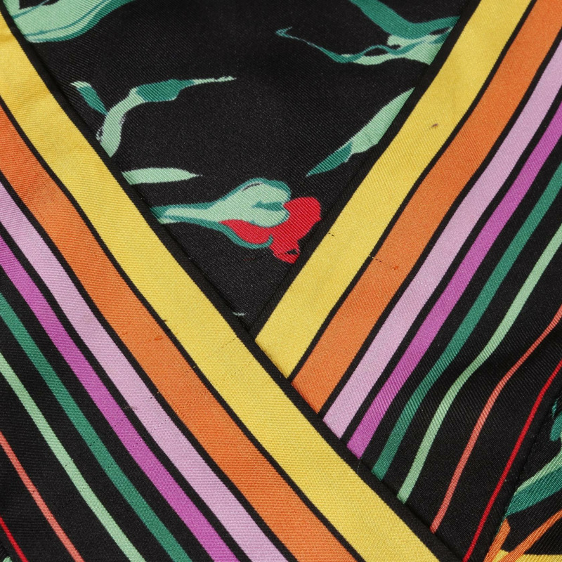 GUCCI x Ken Scott 聯名款花卉連身裙 650508 絲綢黑色多色二手女裝 #38-5