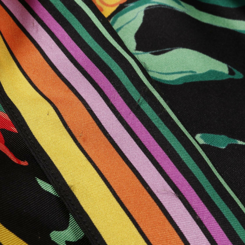 GUCCI x Ken Scott 聯名款花卉連身裙 650508 絲綢黑色多色二手女裝 #38-7