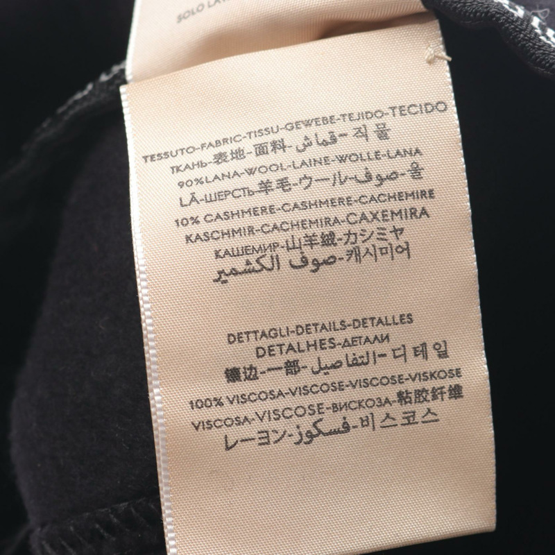 GUCCI 雙 G 貝雷帽 帽子 羊毛 黑色 二手 女士-5