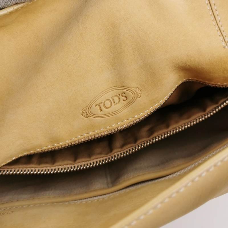 Tod's 牛皮 磨砂皮 純色 單肩包-7