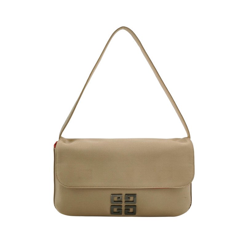 Givenchy 牛皮 尼龍布 純色 Logo 標誌 單肩包-0