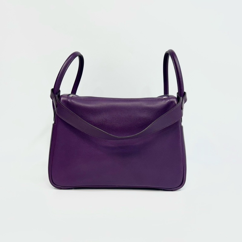 Hermes海葵紫銀釦EVERCOLOR Lindy30-1