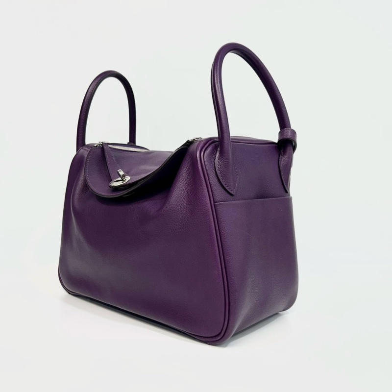 Hermes海葵紫銀釦EVERCOLOR Lindy30-3