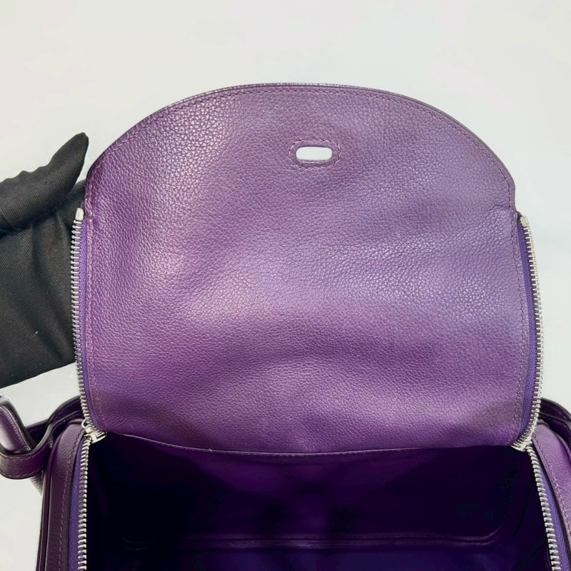 Hermes海葵紫銀釦EVERCOLOR Lindy30-6