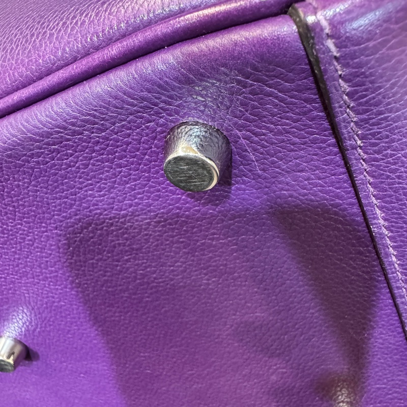 Hermes海葵紫銀釦EVERCOLOR Lindy30-15