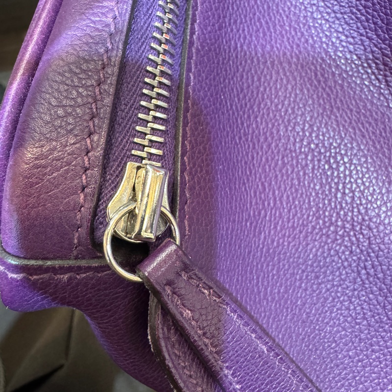 Hermes海葵紫銀釦EVERCOLOR Lindy30-19