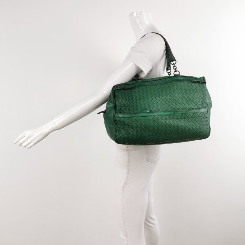 Bottega Veneta 羊皮 蜥蜴皮 純色 Intrecciato 編織 單肩包-1