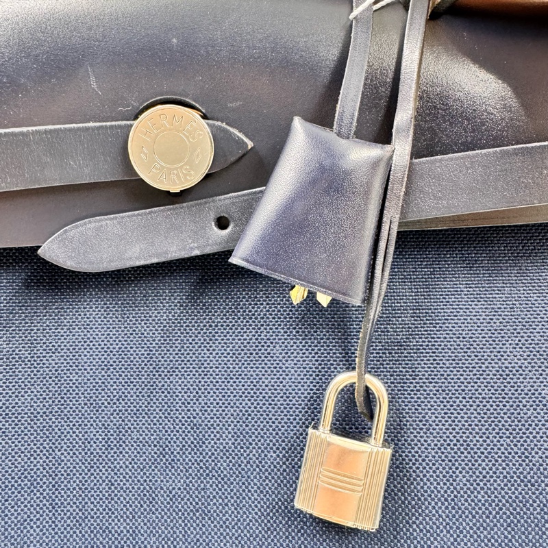 Hermes / 愛馬仕 herbag鳶尾藍拼紅色細邊-20