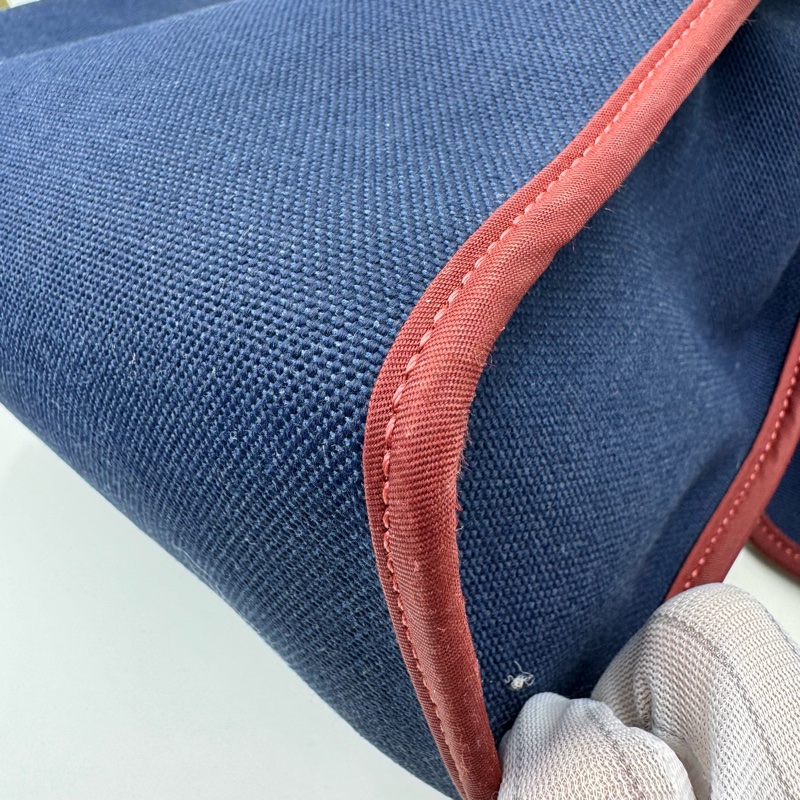 Hermes / 愛馬仕 herbag鳶尾藍拼紅色細邊-25