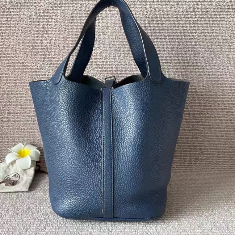 Hermes愛馬仕菜深藍色籃子水桶包 P22-1