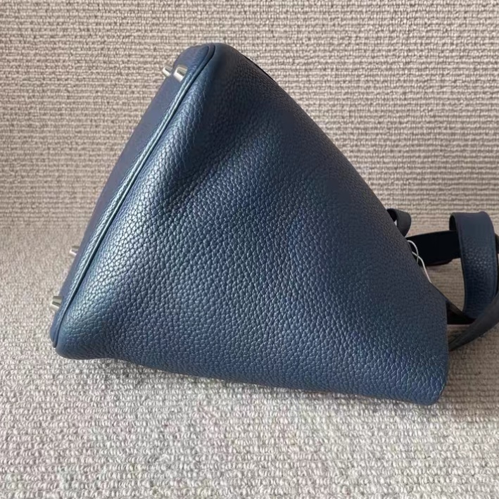 Hermes愛馬仕菜深藍色籃子水桶包 P22-5