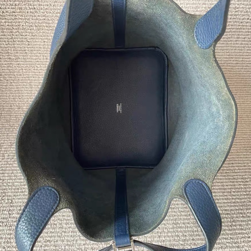 Hermes愛馬仕菜深藍色籃子水桶包 P22-6