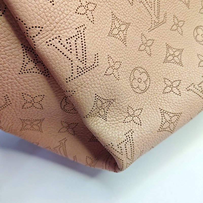 LOUIS VUITTON BABYLONE淺粉色牛皮老花鏤空肩背包手提包-10