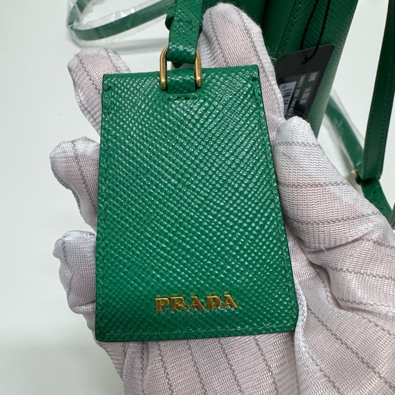 Prada / 普拉達 Panier 系列牛皮手提 綠水桶包-2