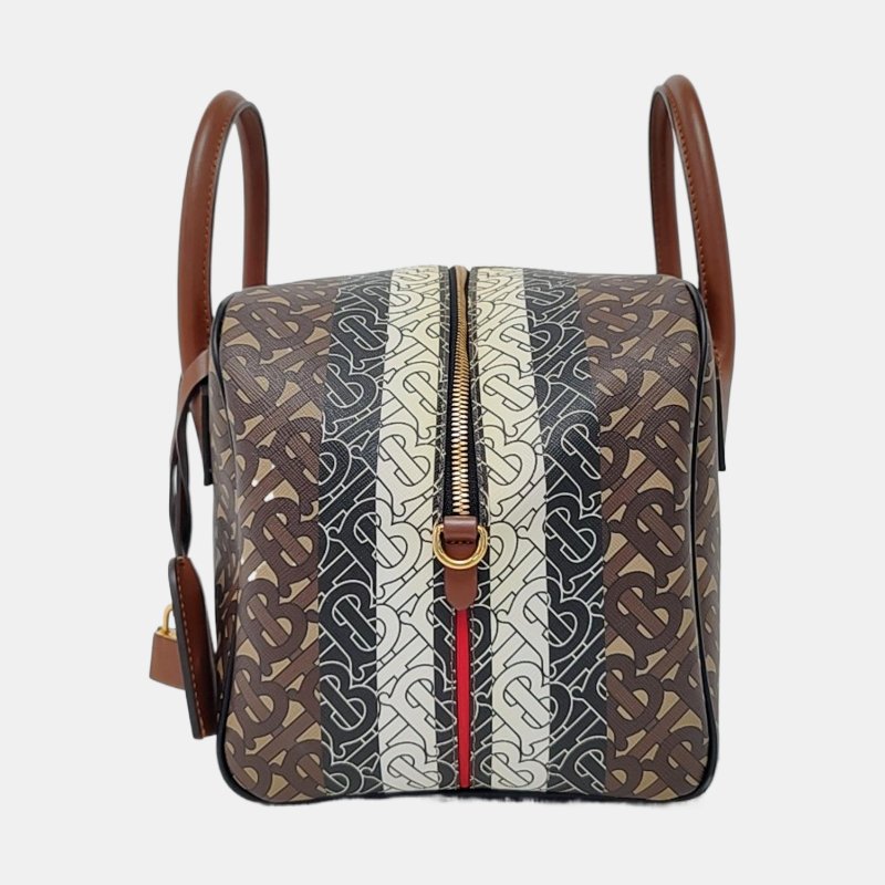 BURBERRY 拼色塗層帆布TB手提包-2