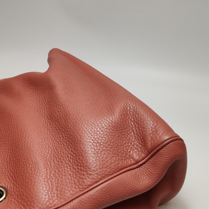 Gucci Miss Bamboo 牛皮 純色 字母 Logo 竹節 手柄 斜背包 單肩包-14