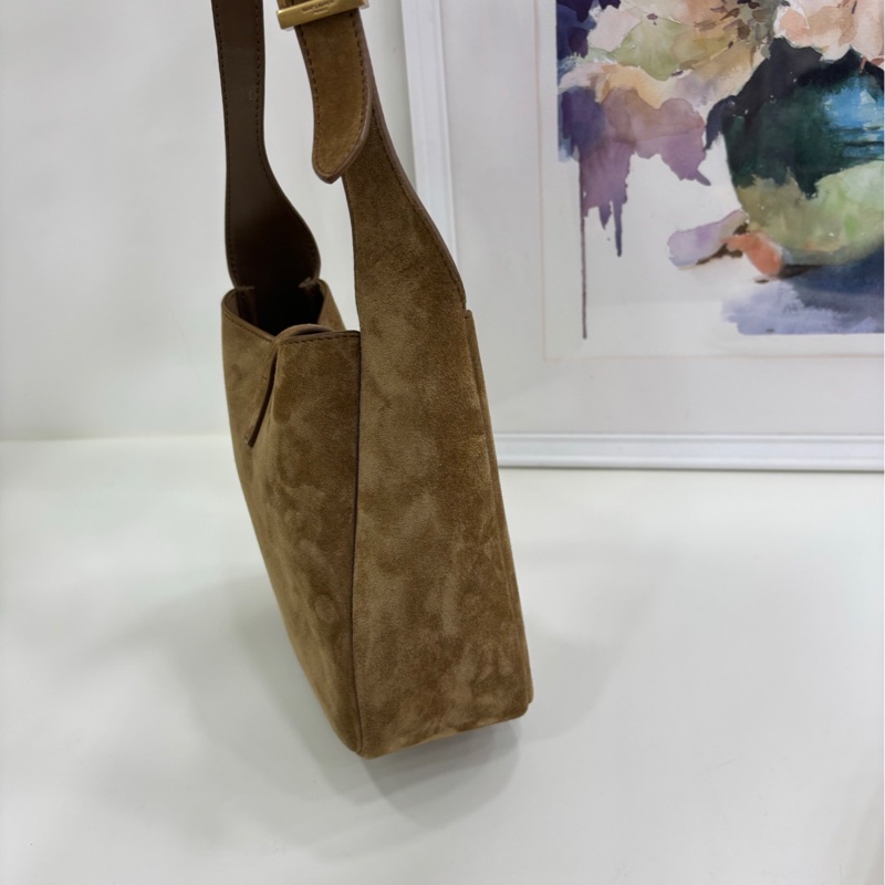 YSL聖羅蘭 卡其色麂皮LE5A7 Hobo腋下包mini 尺寸17*7* 16cm-4