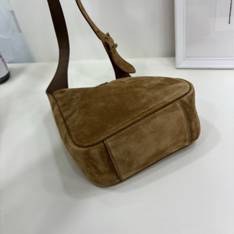 YSL聖羅蘭 卡其色麂皮LE5A7 Hobo腋下包mini 尺寸17*7* 16cm-5