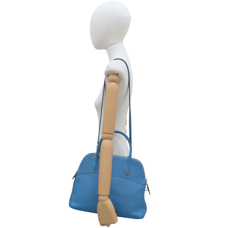 牛仔藍 TC牛皮 Bolide 31 柏莉包 两用包 R刻 銀扣 BlueJean-8