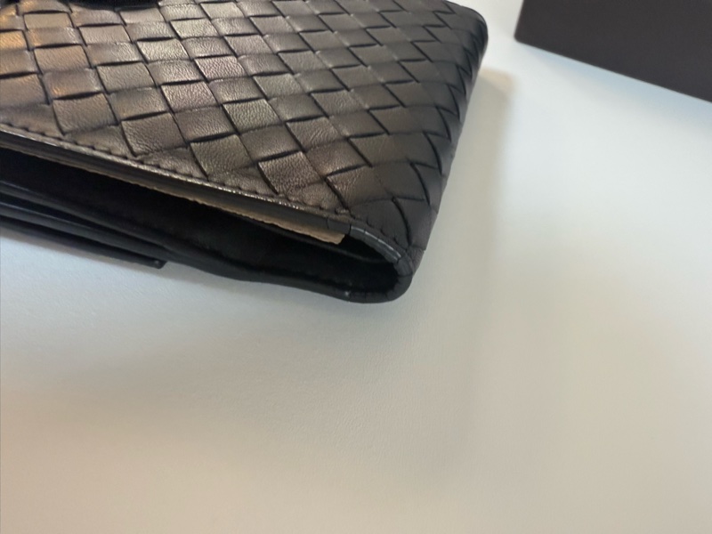 ✔️BOTTEGA VENETA BV 寶緹嘉 羊皮黑小格短夾（雙開拉鍊零錢袋）-7