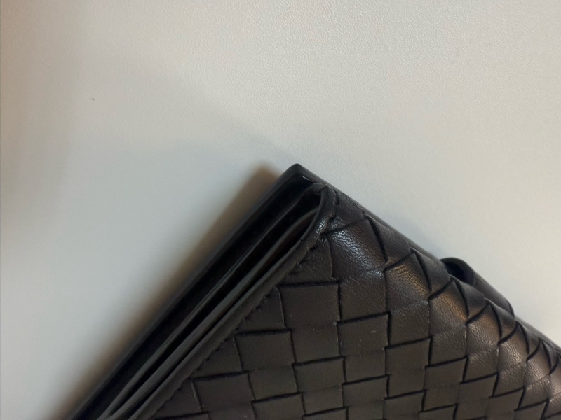 ✔️BOTTEGA VENETA BV 寶緹嘉 羊皮黑小格短夾（雙開拉鍊零錢袋）-10