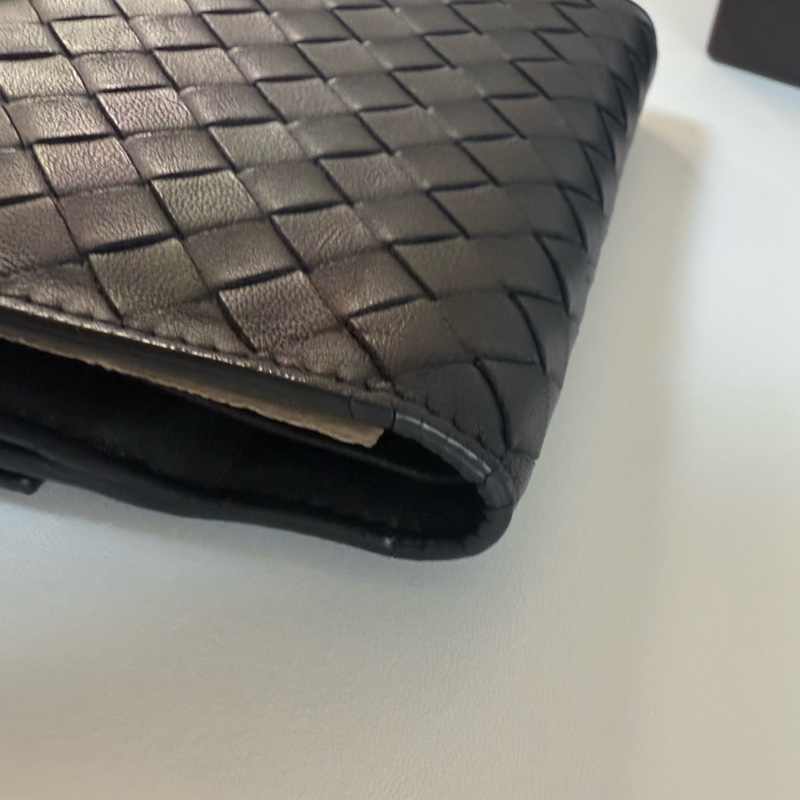 ✔️BOTTEGA VENETA BV 寶緹嘉 羊皮黑小格短夾（雙開拉鍊零錢袋）-21