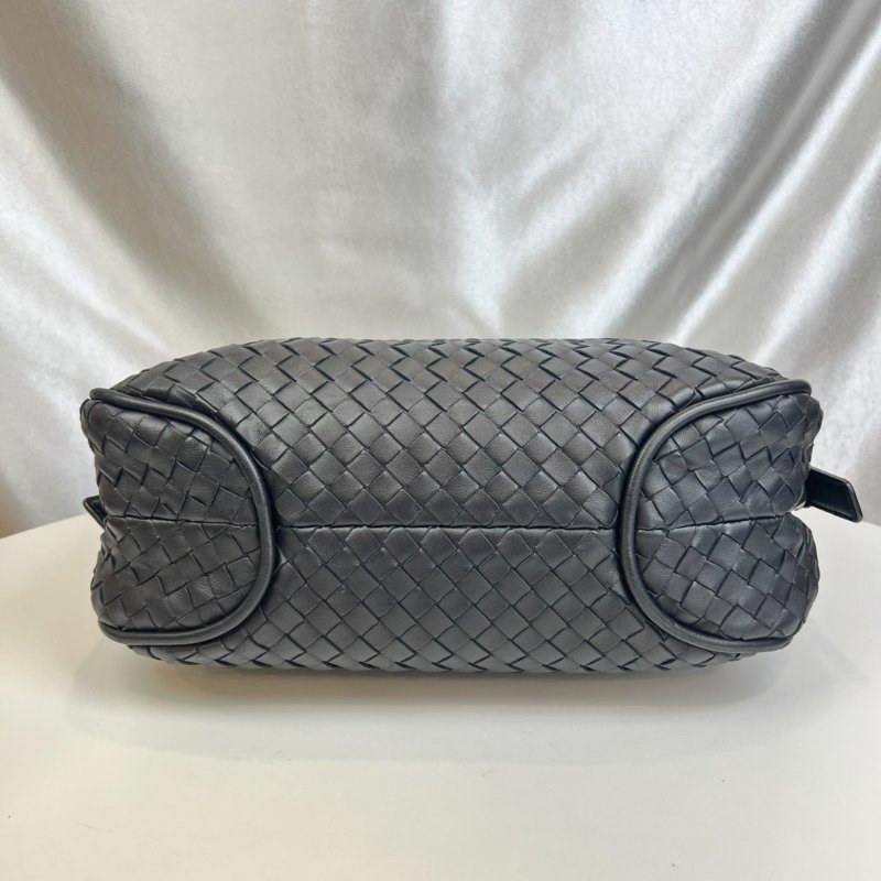 BV 黑編織單肩鍊條包-1