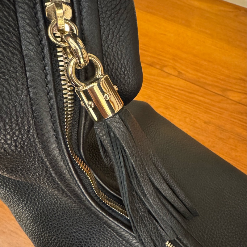 Gucci黑色皮革soho肩背包-13