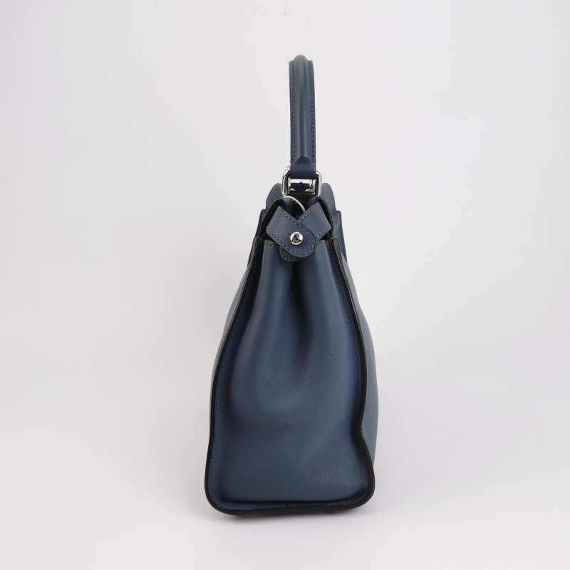 Fendi Peekaboo 躲貓貓 中號 牛皮 純色 扭鎖 單肩包-2