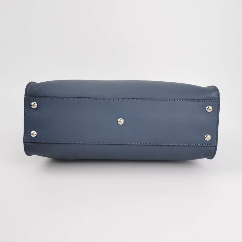 Fendi Peekaboo 躲貓貓 中號 牛皮 純色 扭鎖 單肩包-5