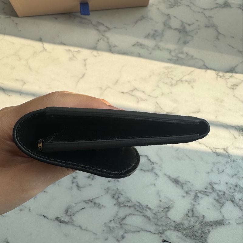 LV淺/花紋拼色釦式長夾-4