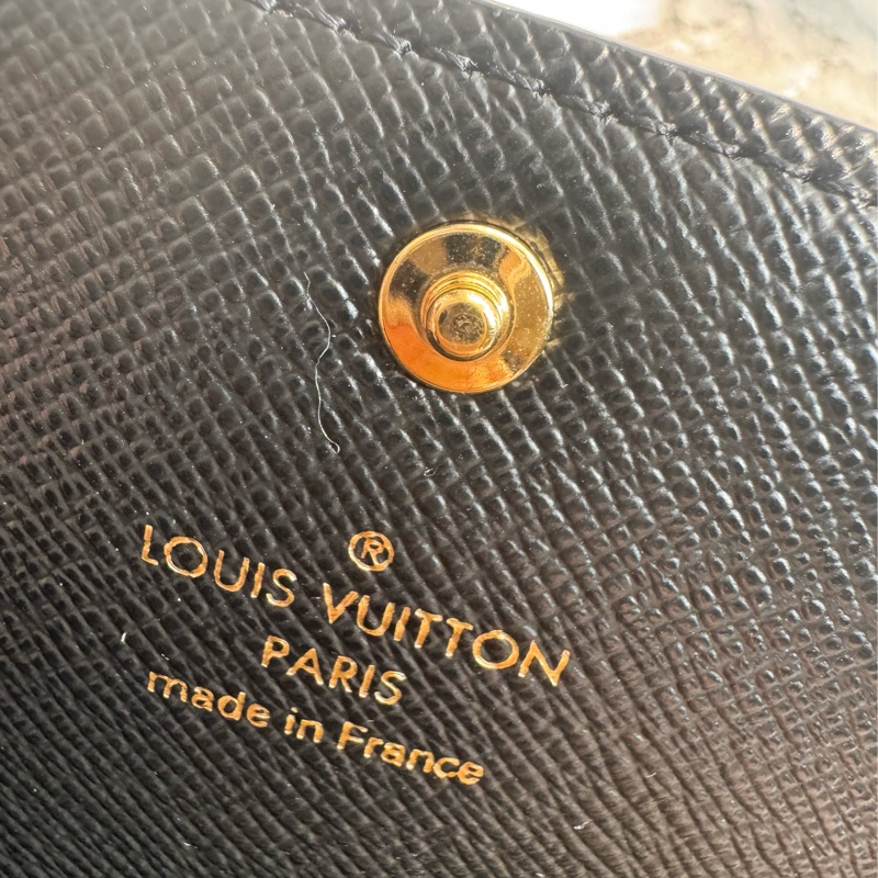 LV淺/花紋拼色釦式長夾-22