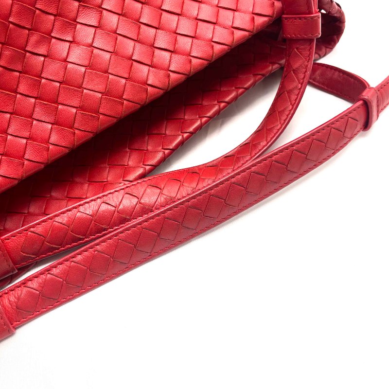 BV紅色小編織托特包-7