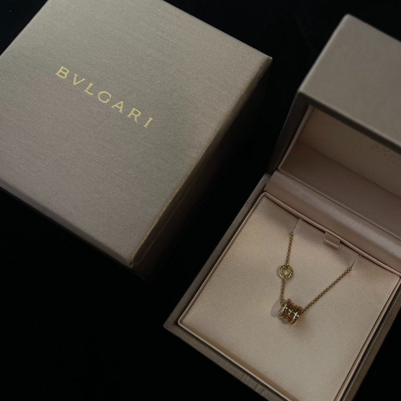 現貨 BVLGARI  K金彈簧項鍊mini-0