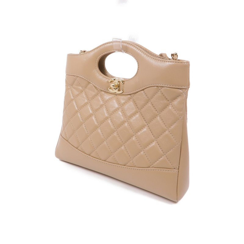 CHANEL 羊皮皮革Chanel 31 Mini金扣手挽肩背兩用袋-2