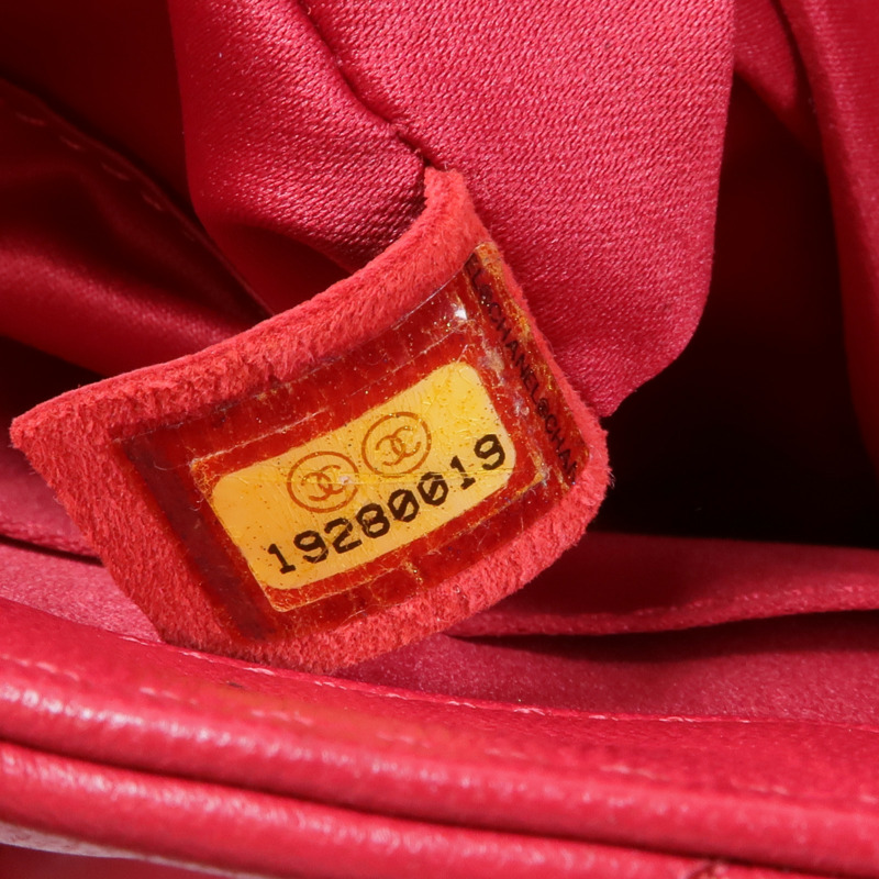 CHANEL 羊皮皮革Chain Shoulder銀扣鏈帶肩背袋-12