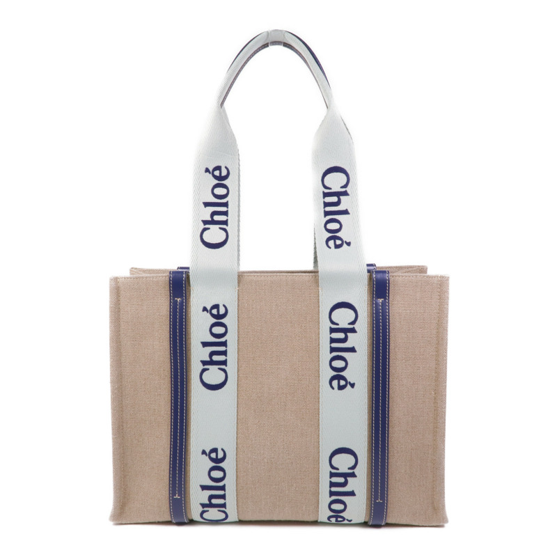 Chloe 帆布Woody Tote Bag Medium肩背袋/手挽袋-1